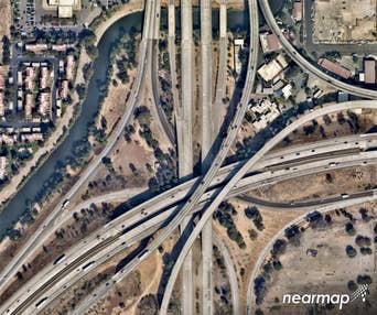 Overhead view of Stockton, CA I-5 Corridor -- 8 September 2017